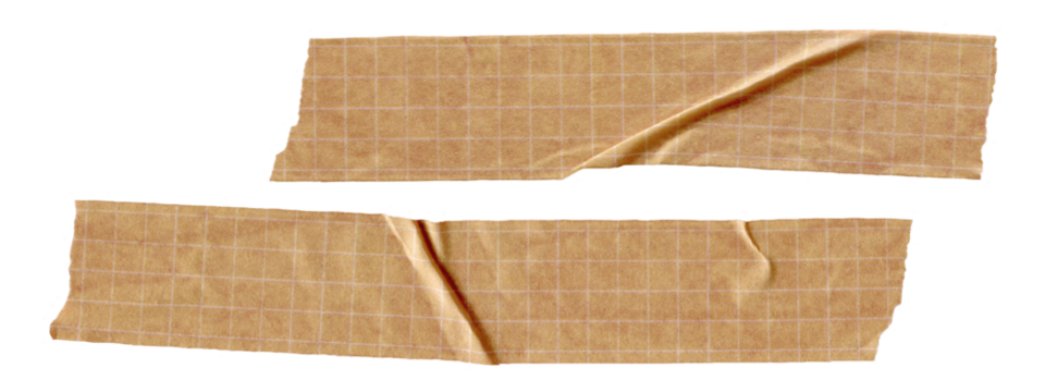 Torn Vintage Tape Strip Set for scrapbooking, crafting, and collage. Decorative textured paper pieces for antique, retro, and diary, journals, planners