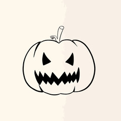 Naklejka premium funny pumpkin face