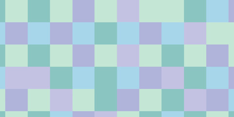 Pastel Serenity A Geometric Symphony in Soft Blues and Greens, Calming Checkerboard of Color