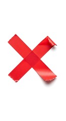 Obraz premium Red Tape X Mark Rejection Symbol.