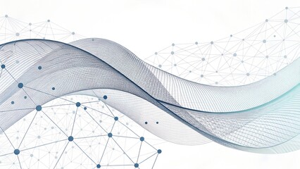 **Adobe-Stock-optimized title** (search-rich, 65 characters):

Grey Plexus Network Mesh: Abstract Big-Data Background of Glowing Dots & Lines, 3D Vector Sci-Tech Illustration