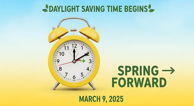 Daylight Saving Time Begins Spring Forward 2025.