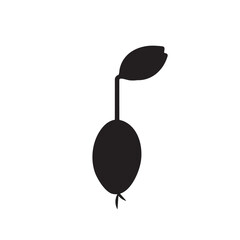 Minimal Plant Sprout Icon &ndash; Leaf Silhouette