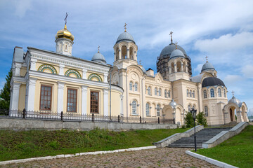 View of the Holy Cross Cathedral, St. Nicholas Monastery. Verkhoturye, Sverdlovsk region