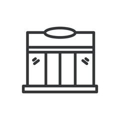 Store thin line icon. Editable stroke