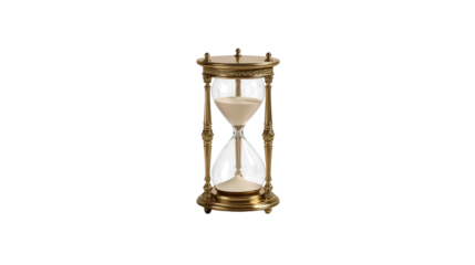 Hourglass with sand isolated on white background