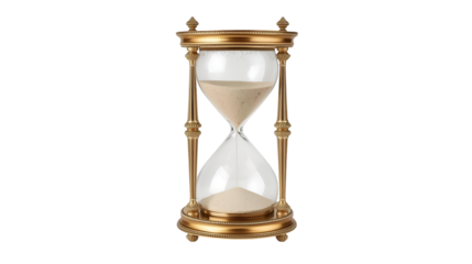 Hourglass with sand isolated on white background