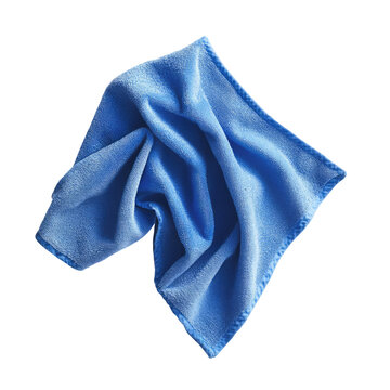 Blue huck surgical towel isolated on transparent background