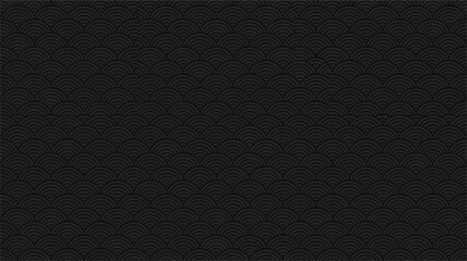 Vector art of dark grey traditional japanese wave pattern background