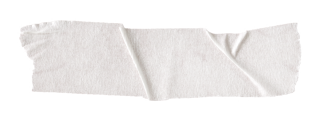 Torn Masking Paper Tape Scrap. Washi texture with rough surface. Isolated ripped paper element for collage, scrapbooking and creative overlay design