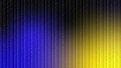 abstract textured geometric background with split blue and yellow gradient colors and dark center