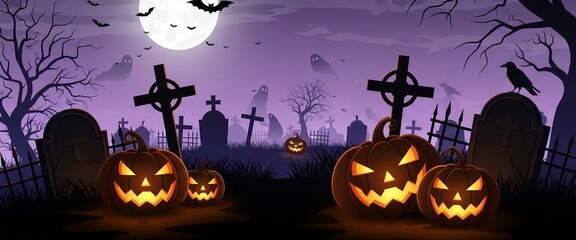 Jack O Lantern Graveyard Glow