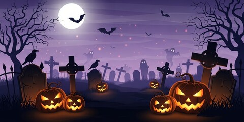 Jack O Lantern Graveyard Glow