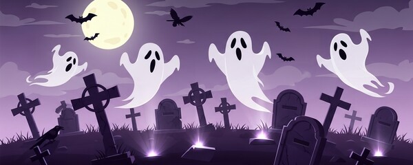 Ghost Parade Graveyard Wallpaper