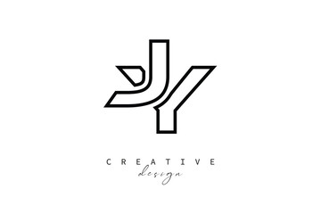 JY Creative Monogram Logo Design-Stock Creative Branding Design Concept