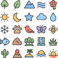 Nature and Environment Icon Set 1.
