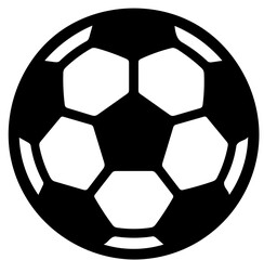 Fototapeta premium Soccer Ball Silhouette: A black and white silhouette of a soccer ball. The soccer ball is perfect for sports or game related imagery. 