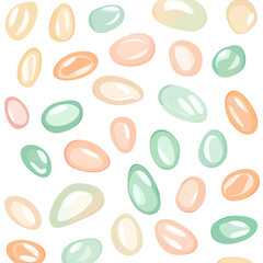 Surreal composition of colorful pills and tablets floating in mid-air against a transparent background