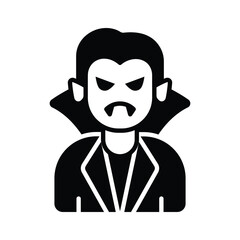 Take a look at this amazing flat outline icon of dracula in trendy style
