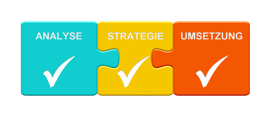 Bunte Puzzle Buttons: Anakyse, Strategie, Umsetzung