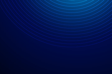 Abstract lines and dots connect blue hexagon vector background.