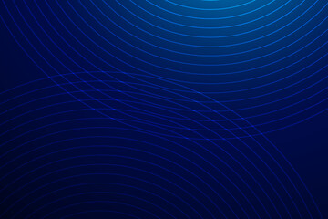 Abstract lines and dots connect blue hexagon vector background.