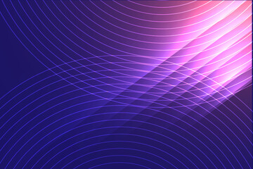 Abstract lines and dots connect blue hexagon vector background.