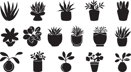 plant silhouette vector, indoor plant art, botanical home decor, potted plants clipart, minimalist greenery svg, aesthetic foliage design, houseplant artwork graphic, garden nature illustration, decor