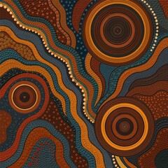 Pointillism, colored dots abstraction, authentic handmade digital painting