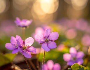 Delicate spring flowers