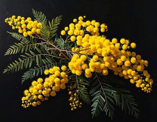 Close-up of mimosa blossoms