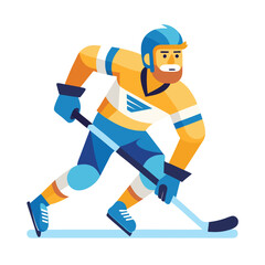 Obraz premium hockey player vector illustration