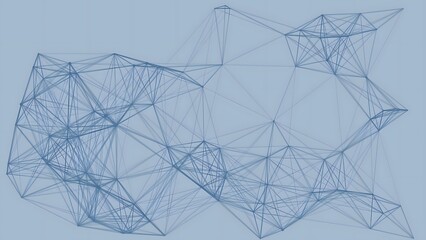 Abstract Blue Geometric Pattern on White Background