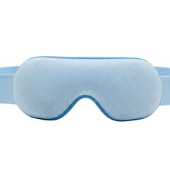 Light blue contoured sleep mask with elastic strap