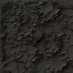 Black texture of peeling paint with turquoise crackles, authentic handmade digital plaster painting