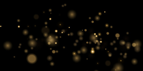 Fototapeta premium Christmas background. Powder PNG. Magic shining gold dust. Fine, shiny dust bokeh particles fall off slightly. Fantastic shimmer effect. 