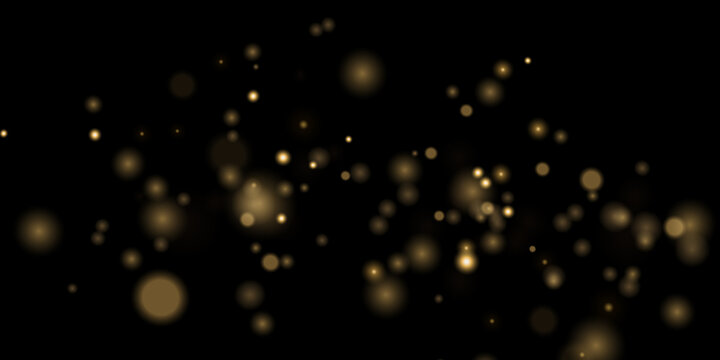 Christmas background. Powder PNG. Magic shining gold dust. Fine, shiny dust bokeh particles fall off slightly. Fantastic shimmer effect.	