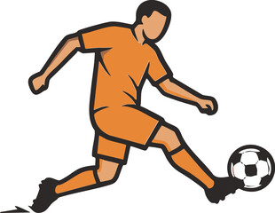 Naklejka premium Soccer Player Controlling Ball