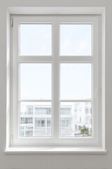 Fototapeta premium Bright window showcases modern design, offering glimpse of seren