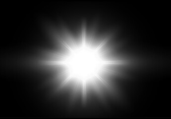 Flash, realistic highlights, glowing effects, camera light, sunlight reflection, stars, isolated highlights, sparkling highlights. Isolated on transparent background, png. Celestial, space	
