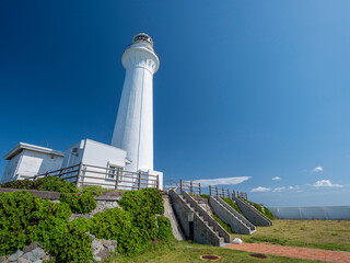 秋晴れの尻屋埼灯台　青森県東通村　9月末