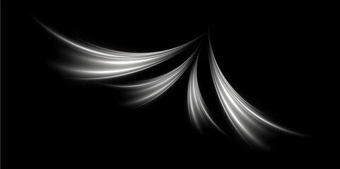 Fototapeta premium Stream of fresh wind png. Imitation of the exit of cold air from the air conditioner. 