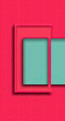 Stacked, overlapping pink frames on a matching coral surface