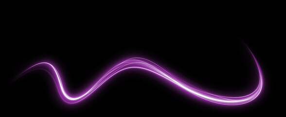 Luminous lines of speed. Light glowing effect . Abstract motion lines. isolated Light trail wave, fire path trace line, car lights, optic fiber and incandescence curve twirl.