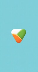 Abstract V-shaped logo,  vivid colors