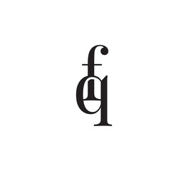 Elegant Serif Monogram Logo with Overlapping Initial Letters – Vintage and Modern Branding Design fq