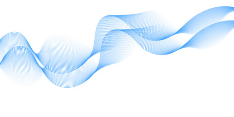 Abstract Teal Wave Lines Digital Art Background. modern abstract background Vector illustration. A blue lines on a white background. modern wavy stripes on white background isolated.