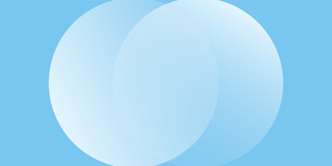 Abstract minimalist banner background, pastel colorful, blue and white gradations. Circle effect style geometric simple art