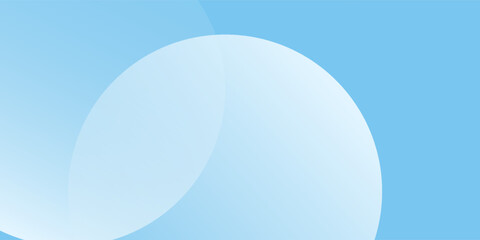 Abstract minimalist banner background, pastel colorful, blue and white gradations. Circle effect style geometric simple art
