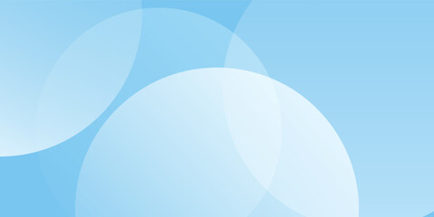 Abstract minimalist banner background, pastel colorful, blue and white gradations. Circle effect style geometric simple art